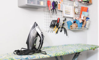 How to add a craft area, gift wrapping table in your home and create a multipurpose laundry room, for more visit www.homewithkeki.com #laundryroom #craftroom #designtips